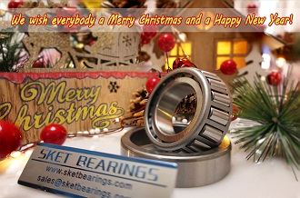 El SKET deseos de la empresa de rodamientos feliz navidad y próspero año nuevo